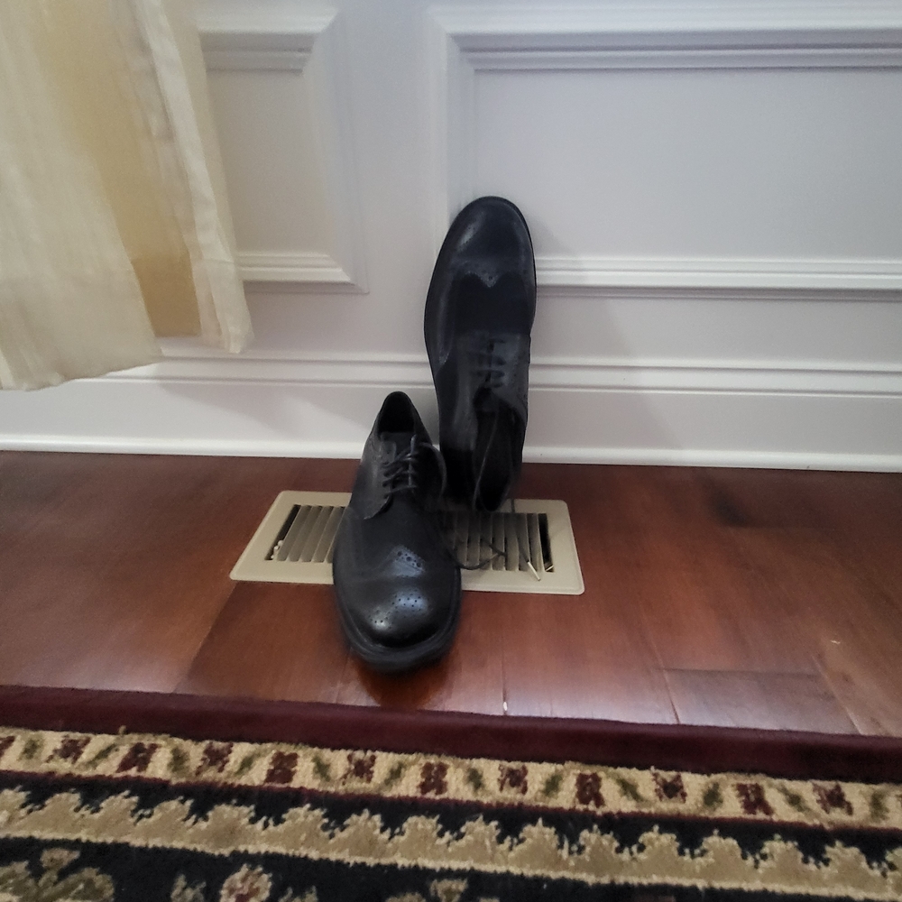 Black Leather Oxford Dress Shoes